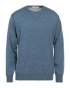 Vneck Man Sweater Pastel Blue Size 48 Wool, Polyacrylic In Blue