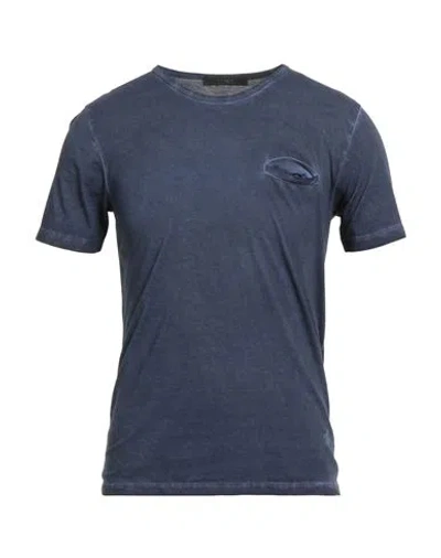 Vneck Man T-shirt Midnight Blue Size Xs Cotton