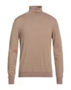 Vneck Turtlenecks In Beige