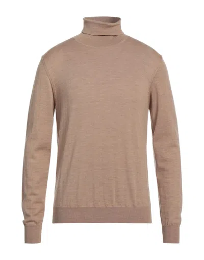 Vneck Turtlenecks In Beige