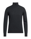 Vneck Man Turtleneck Steel Grey Size 44 Merino Wool