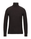 Vneck Turtlenecks In Dark Brown