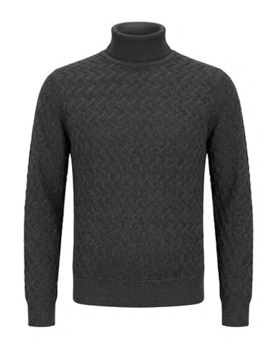 Vneck Man Turtleneck Grey Size 40 Merino Wool In Yellow