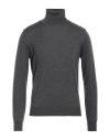 Vneck Man Turtleneck Lead Size 48 Merino Wool In Grey