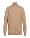 Vneck Turtlenecks In Beige