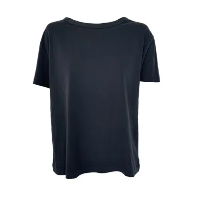Vænn Women's Black S/s Boyfriend Crew Tee Charcoal