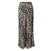 Vænn Women's Gold / Black Leopard Wide Leg Pull On Pant In Gold/black