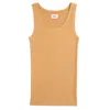 Vænn Women's Neutrals / Gold / Brown Rib Micro Tank Iced Coffee In Gold/brown