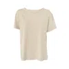 Vænn Women's Neutrals S/s Boyfriend Crew Tee Alabaster