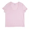 Vænn Women's Pink / Purple Slub Deep V Tee Chalk Pink In Pink/purple