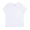 Vænn Women's Slub Deep V Tee White In White