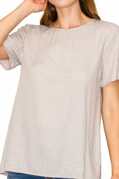 Vocal Apparel All Over Stone Short Sleeve Shirt In Beige In Neutral