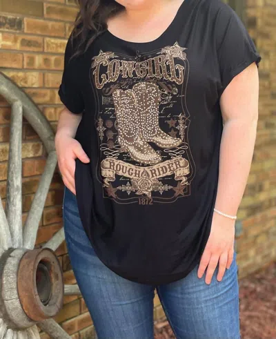 Vocal Apparel Cowgirl Shirt In Black