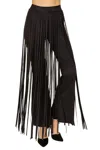 Vocal Apparel Feeling Free Fringe Pant In Black In Black