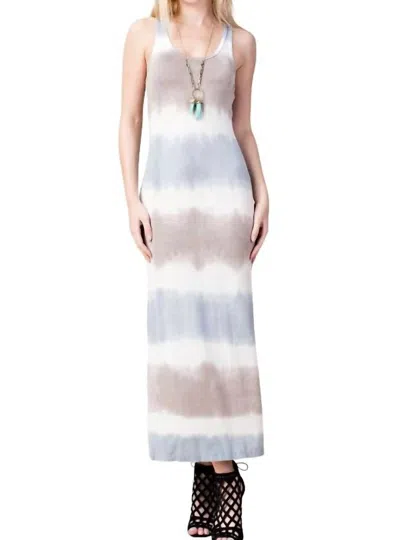 Vocal Apparel Lottie Tie-dye Maxi Dress In White Multi
