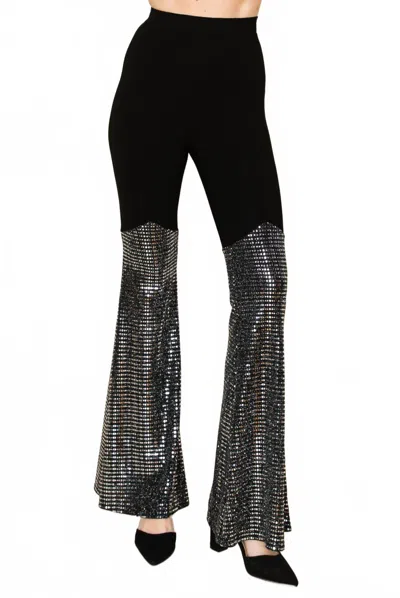Vocal Apparel Saturday Night Fever Flare Pants In Black In Multi