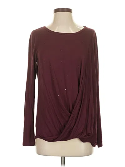 Pre-owned Vocal Long Sleeve Top Burgundy Cowl Neck Tops