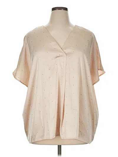 Pre-owned Vocal Short Sleeve Blouse In Brown