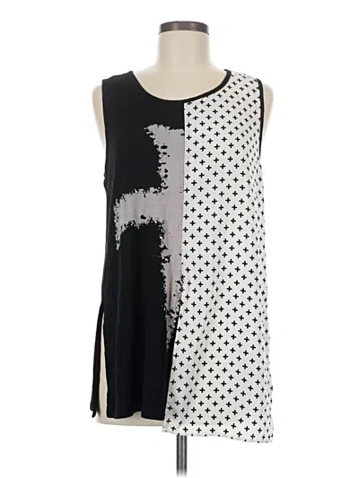 Pre-owned Vocal Sleeveless Top Black Square Neckline Tops