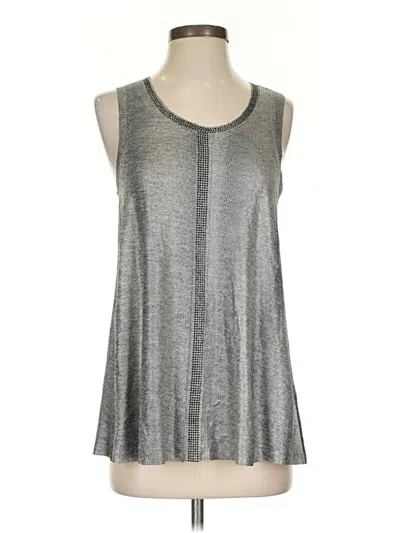 Pre-owned Vocal Sleeveless Top Gray Scoop Neck Tops