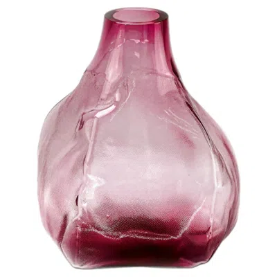 Pre-owned Vogel Studio 105 Ltr Forms, Fuchsia, Handmade Glass Object By  In Transparent