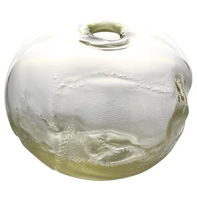 Pre-owned Vogel Studio 1/2 Ltr Forms, Light Yellow, Handmade Glass Object By  In Transparent