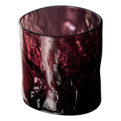 Pre-owned Vogel Studio Munich Glass, Wine Red, Handmade Drinking Glas By  In Black