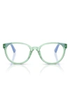 Vogue 47mm Pillow Optical Glasses In Transparent Green