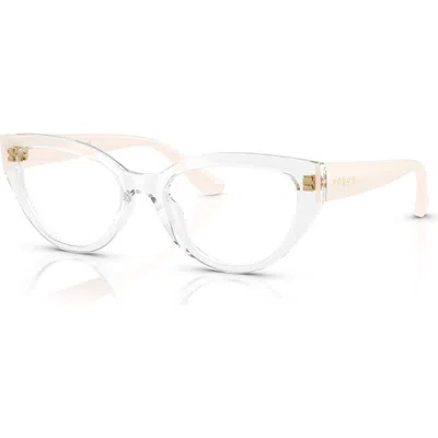 Vogue 48mm Cat Eye Optical Glasses In Rose Gold Black