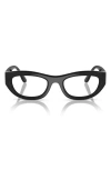 Vogue 49mm Oval Optical Glasses In Black