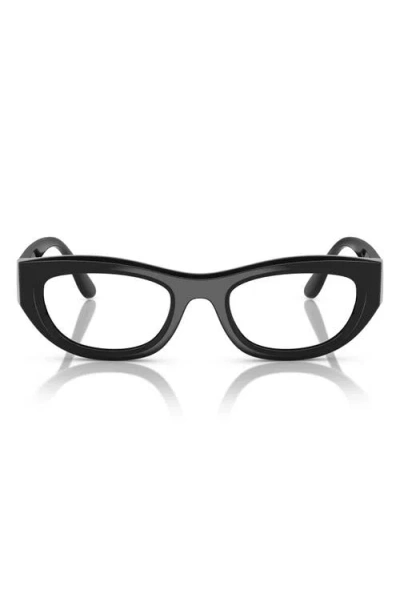 Vogue 49mm Oval Optical Glasses In Black