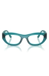 Vogue 49mm Oval Optical Glasses In Blue