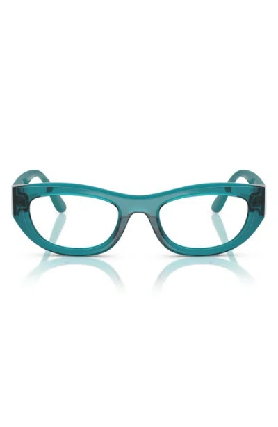 Vogue 49mm Oval Optical Glasses In Blue