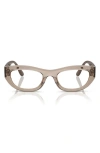 Vogue 49mm Oval Optical Glasses In Brown