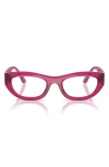 Vogue 49mm Oval Optical Glasses In Fuchsia