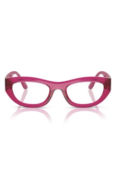 Vogue 49mm Oval Optical Glasses In Fuchsia