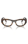 Vogue 49mm Oval Optical Glasses In Havana
