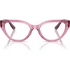 Vogue 50mm Cat Eye Optical Glasses In Rose