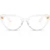 Vogue 50mm Cat Eye Optical Glasses In Rose Gold Black