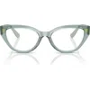 Vogue 50mm Cat Eye Optical Glasses In Transparent Green