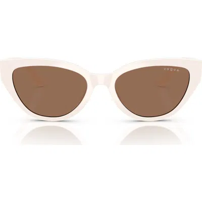 Vogue 50mm Cat Eye Sunglasses In Milky Ivory