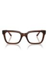 Vogue 50mm Pillow Optical Glasses In Brown Havana