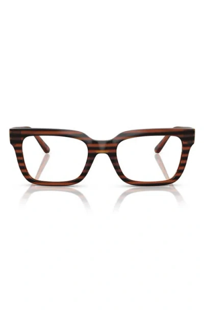 Vogue 50mm Pillow Optical Glasses In Brown Havana