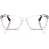 Vogue 50mm Pillow Optical Glasses In Rose Gold Black