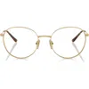 Vogue 50mm Round Optical Glasses In Gold