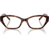 Vogue 51mm Cat Eye Optical Glasses In Dark Havana