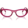 Vogue 51mm Oval Optical Glasses In White