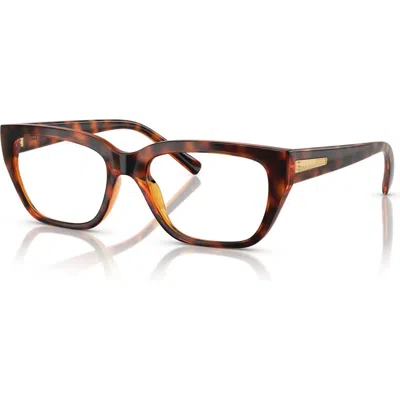 Vogue 51mm Pillow Optical Glasses In Dark Havana