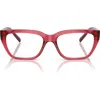 Vogue 51mm Pillow Optical Glasses In Red