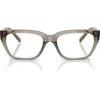Vogue 51mm Pillow Optical Glasses In Transparent Grey